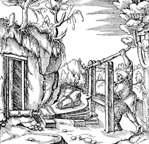 1555: De Re Metallica, Bellows, 16th Century