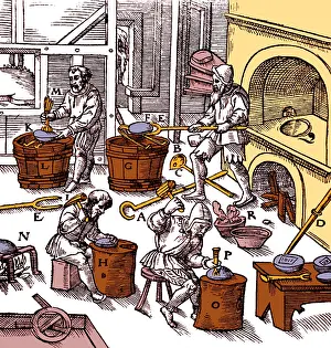 Minerals: De Re Metallica, Metallurgy Workshop, 16th Century