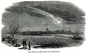 Meteorites: Meteor seen above fields from Fulham Road, London