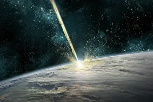 Hitting: A meteor strikes Earth