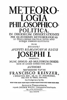 Reinzer: Meteorologia, Title Page, 1709