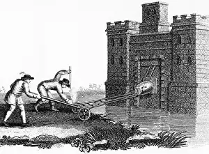 Explosive: Method of fixing a petard (explosive device) to