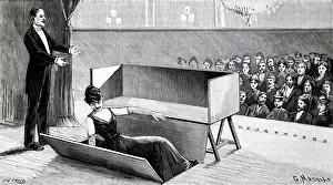Trick: Method of producing a woman from a box