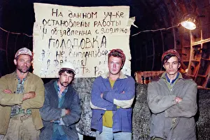 Wages: Metro station builders go on hunger strike, 1996
