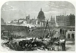 Navvy: Metropolitan Extension under construction 1864