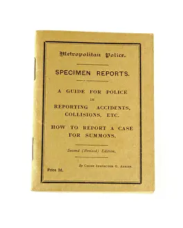 Summons: Metropolitan Police Specimen Reports book