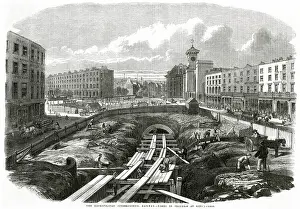 The Metropolitan Underground, works in progress 1861