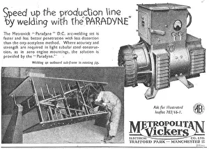 Metrovick: Metrovick Paradyne Arc-Welding Set 1947