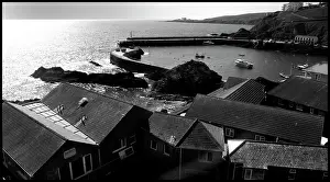 Mevagissey: Mevagissey Harbour, Cornwall with rooftops