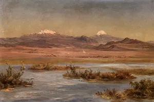 Hispanic: Mexican Landscape with Lake Chalco