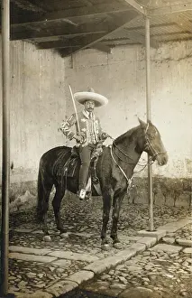 Sombrero: A Mexican sentry on horseback