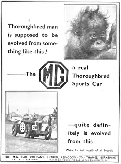 M.g.car: MG Cars Advert 1933