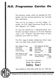 Magnette: The MG Programme Carries On. MG Magna