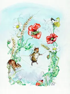 Cloke: Two mice, one walking on a tightrope