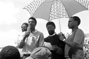 Chairperson: Michael Beea, Alexandra activist speaks while Nyami