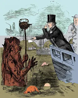 Photo Researchers: Michael Faraday and Father Thames, 1855