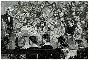 Faraday: Michael Faraday, lecturing children