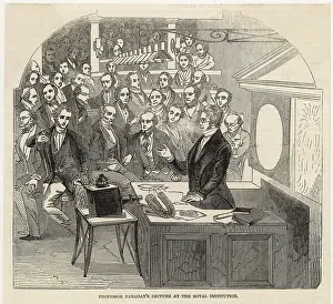 Faraday: Michael Faraday, scientist, giving a lecture