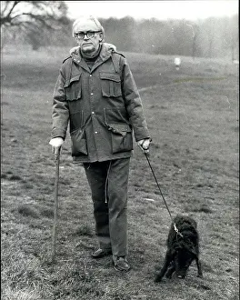 Contenders: Michael Foot, Labour MP, walking his dog