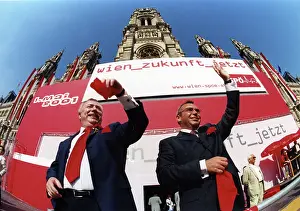 Rathausplatz: Michael Haupl and Alfred Gusenbauer