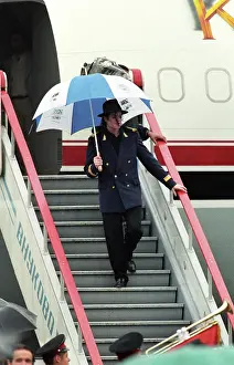 Disembarks: Michael Jackson visits Moscow, 1996