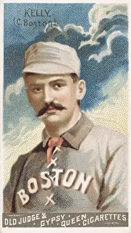 Pointillist: Michael Kelly baseball card of 1888. King