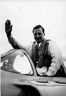 Lithgow: Michael Lithgow waving from his plane