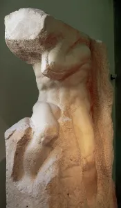 Unfinished: Michelangelo (1475-1564). Atlas slave
