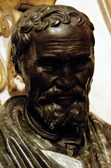Michelangelo: Michelangelo Buonarroti (1475-1564). Bust. Marble and bronze
