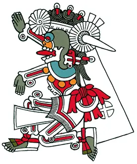 Spiders: Mictlantecuhtli, Aztec God of Death, Codex Borbonicus, 15th
