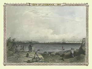 Mersey: Mid 19th century view of Liverpool
