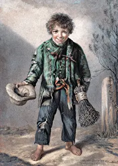 Ragged: Mid-Victorian sweep doffing his cap