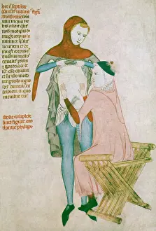 Garters: Middle Ages, doctor palpating man