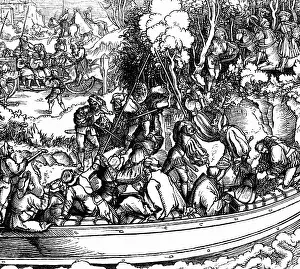 Holdup: Middle Ages, knights, robber barons attacking