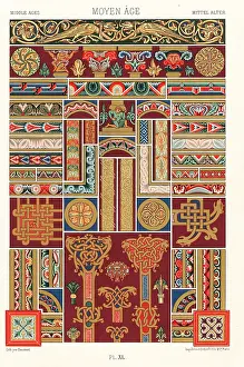 Moyen Age: Middle Ages, Romanesque-style illuminated manuscripts