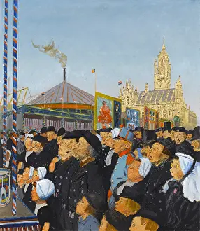 Liss Fine Art: At Middleburg: The Kermis, by Charles Pears
