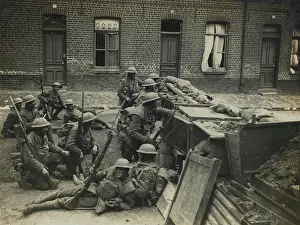 Troopers: A Middlesex Regiment street barricade, Spring 1918