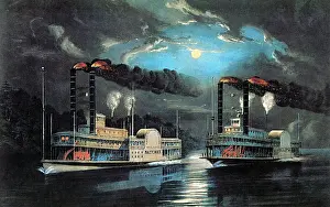 Large Scale: Midnight Race on the Mississippi, 1854