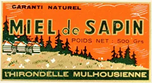 Honey: Miel de Sapin, Pine Honey label