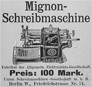 Mignon: Mignon Schreibmaschine typewriter
