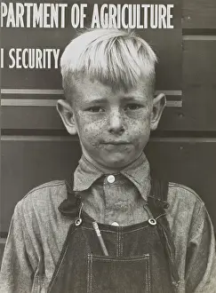 Migrant: Migrant boy. Tulare migrant camp. Visalia, California