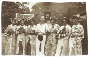 Sepia Images: Mikado cast members with sailor