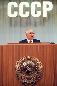 Gorbachev: Mikhail Gorbachev attends V Congress of People's