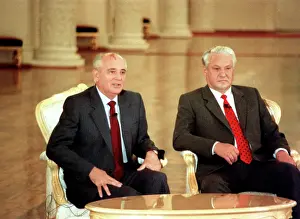 Broadcasting: Mikhail Gorbachev and Boris Yeltsin, 1991