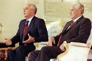 Broadcasting: Mikhail Gorbachev and Boris Yeltsin, 1991
