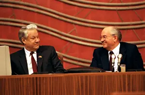 Lizunov: Mikhail Gorbachev and Boris Yeltsin in presidium