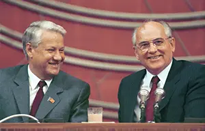 Rsfsr: Mikhail Gorbachev and Boris Yeltsin at Soviet
