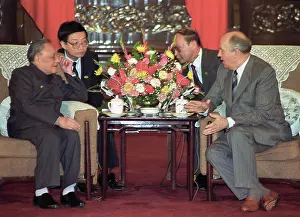 Deng: Mikhail Gorbachev and Deng Xiaoping, 1989