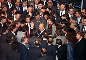 Extraordinary: Mikhail Gorbachev and deputies of third extraordinary