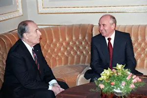 Mitterrand: Mikhail Gorbachev meets with Francois Mitterrand